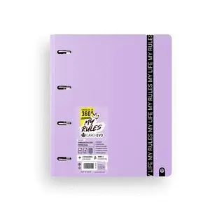 Carchivo Carpeblock My Rules A4 4 Anillas Malva