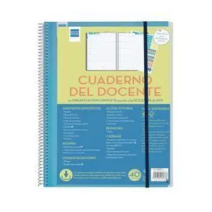 Finocam Cuaderno del Docente A4 la Organizacion Completa para Los/Las Docentes de Hoy