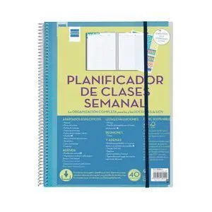Finocam Planificador de Clases A4 Semanal. La Organizacion Completa para Los/Las Docentes de Hoy