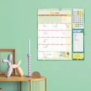 Finocam Calendario 16 Meses Plus 26-27 Familiar Verde Selva