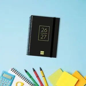 Finocam 26-27 Agenda Escolar Secundaria 1/8 Dp Negro