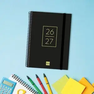 Finocam 26-27 Agenda Escolar Secundaria A5 S/V Hztal Negro