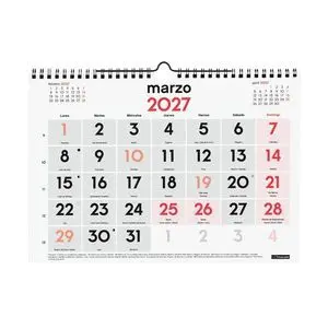 Finocam Calendario Pared 2027 Numeros Grandes M