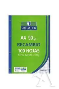 Zorrilla Manipulados Recambio A4 100H 4 Taladros 90G Liso
