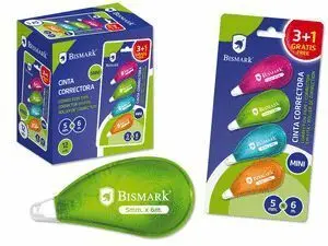 Corrector Cinta Bismark Mini Neon 6Mx5Mm Blister 3