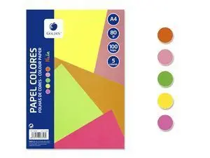 Papel A4 80Grs Colores Neon Fluorescentes