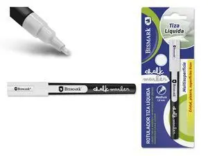 Bismark Rotulador Tiza Liquida Blanca Multisuperficie