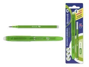 Boligrafo Borrable con Capuchon +Recambio Verde