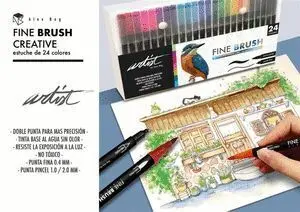 Artist Rotuladores Dobel Punta Fine Brush 24 Colores Ro524