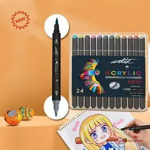 Artist Estuche 24 Rotuladores Acrilicos Doble Punta