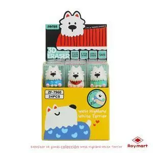 Roymart Goma de Borrar Terrier Dog 3 Colores