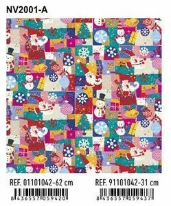 Papel Regalo Bobina Navidad 2001-A 62Cm Mosaico