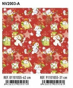 Papel Regalo Bobina Navidad 2003-A 62Cm Muñeco+Reg