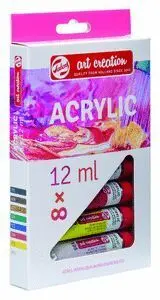 Talens Caja 8 Pinturas Acrilicas 12Ml