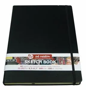 Talens Cuaderno Bocetos A4 80H 140G Negro Sketch Book
