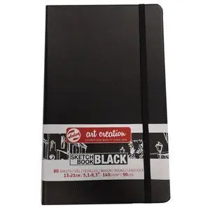 Talens Cuaderno Sketchbloc Papel Negro A5 80H 140Gr 13X21Cm