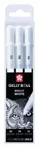 Talens Sakura Set 3 Rotuladores Gelly Roll Bright White 02/08/10 (Blanco)