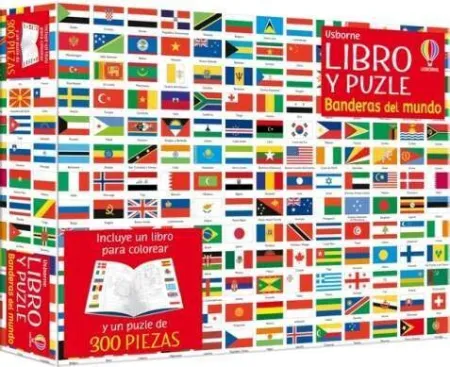 Banderas del Mundo Libro y Puzzle