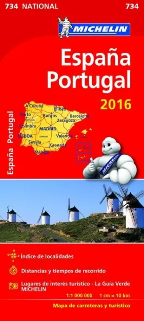016 N734 España Portugal -Mapa Nacional