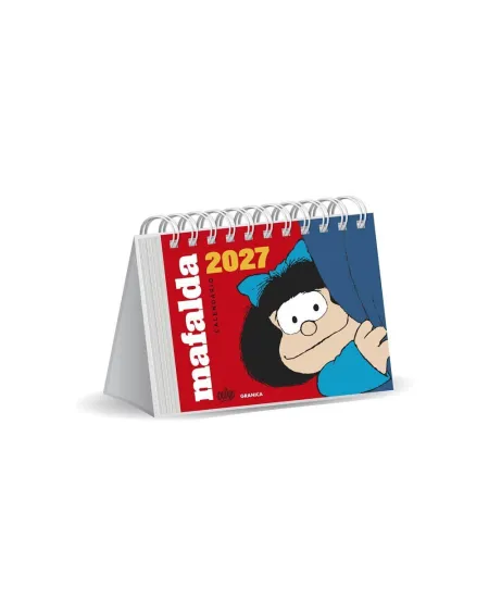 2027 Mafalda Calendario de Escritorio Rojo sin Caja