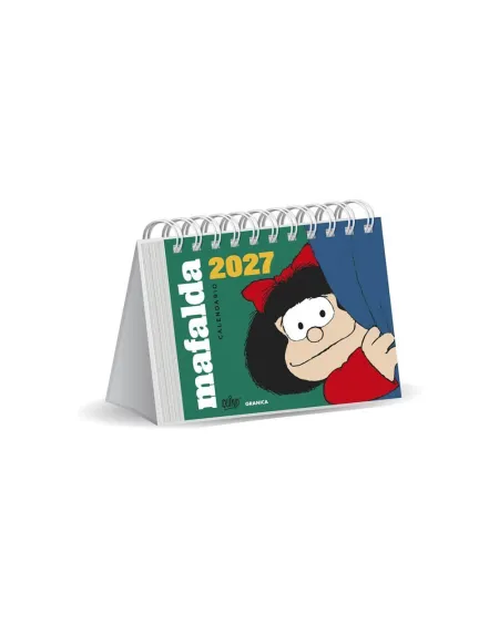 2027 Mafalda Calendario de Escritorio Verde sin Caja