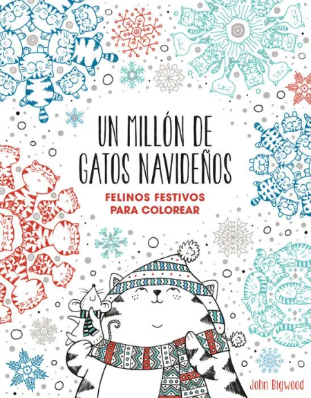 Un Millon de Gatos Navideños: Felinos Festivos para Colorear