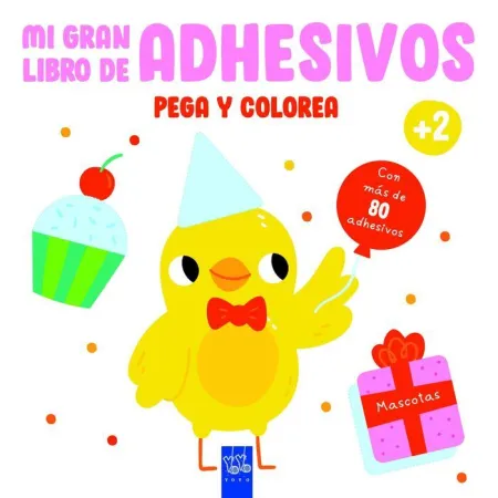 Mi Gran Libro de Adhesivos Pega y Colorea. Mascotas