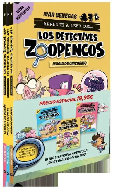 Pack Aprender a Leer con... ¡Los Detectives Zoopencos! 4, 5 y 6: en Letra Mayúsc