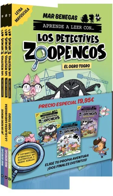 Pack Aprender a Leer con... ¡Los Detectives Zoopencos! 7, 8 y 9: en Letra Mayúsc
