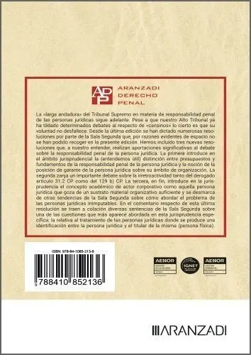 El Tribunal Supremo Ante la Responsabilidad Penal de las Personas Juridicas