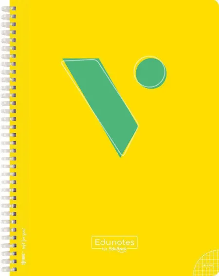 Vicens Vives Edunotes Libreta A4 Espiral Amarilla 80 Hojas Cuadricula 4X4 con Qr a Contenido