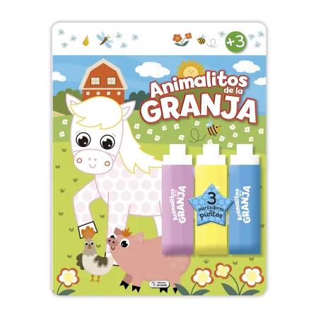 Animalitos de la Granja. Colorea con Puntos