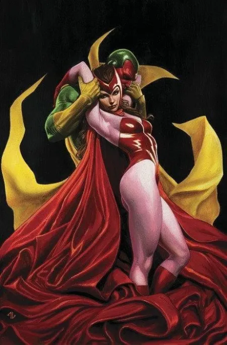 Los Vengadores la Vision y Bruja Escarlata