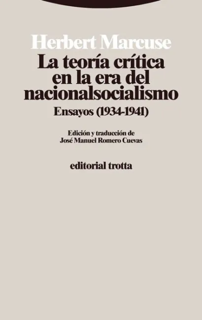 La Teoría Crítica en la Era del Nacionalsocialismo