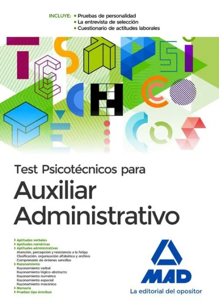 016 Test Psicotécnicos para Auxiliar Administrativo
