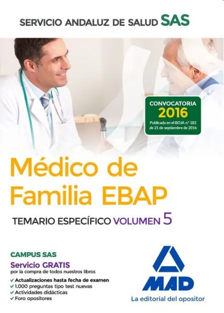 016 (Sas) T5 Medico Familia Ebap. Temario Especifico Servicio Andaluz de Salud