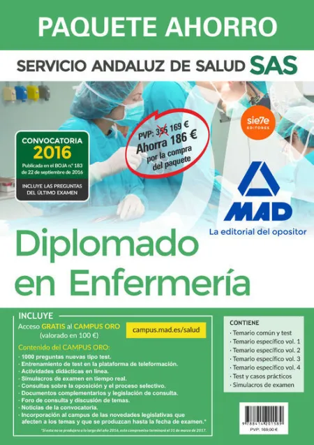 016 Paquete Ahorro Diplomado en Enfermeria del Servicio Andaluz de Salud