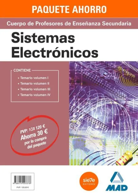 010 4Vols Paquete Ahorro Sistemas Electrónicos Cuerpo de Profesores de Enseñanza Secundaria