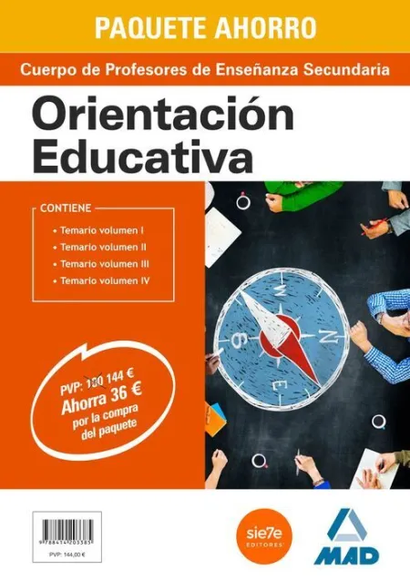 017 4Vols Paquete Ahorro Orientación Educativa Cuerpo de Profesores de Enseñanza Secundaria
