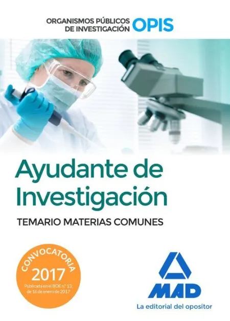 017 T1 Opis Ayudantes de Investigación de los Organismos Públicos de Investigación (Opis) Materias Comunes