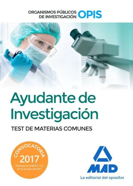 017 Test Comun Ayudantes de Investigación de los Organismos Públicos de Investigación