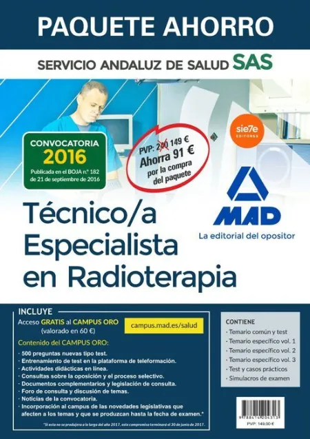 016 (Sas) Paquete Ahorro Tecnico Especialista Radioterapia