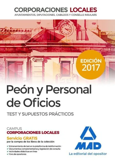 017 Test y Supuestos Peones Personal de Oficio de Corporaciones Locales