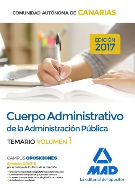 017 T1 Administrativo Administracion Publica Comunidad Autónoma Canarias