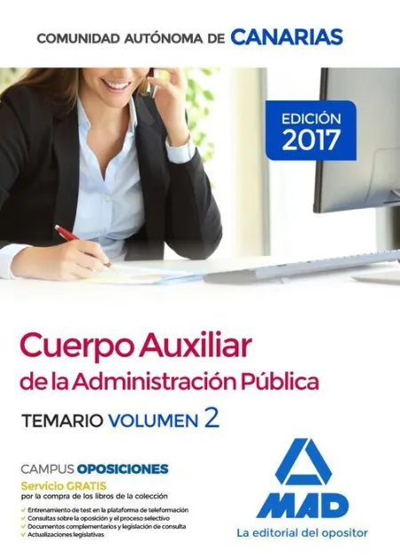 017 T2 Cuerpo Auxiliar Administracion Publica de la Comunidad Autonoma Canarias