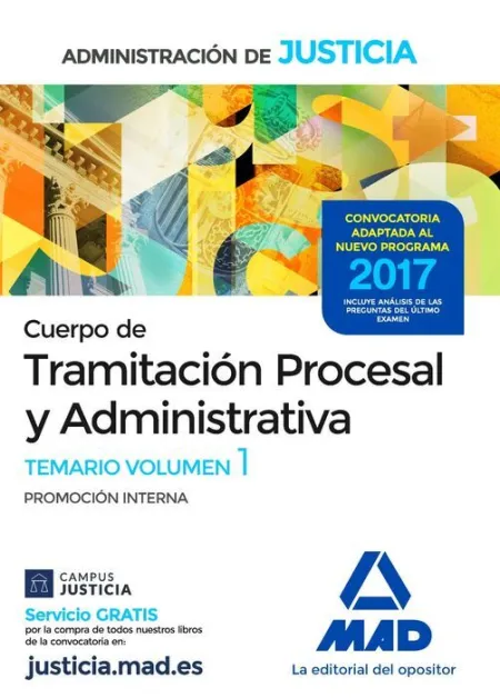 017 T1 (Interna) Tramitación Procesal y Administrativa Administracion Justicia -Temario Promocion Interna