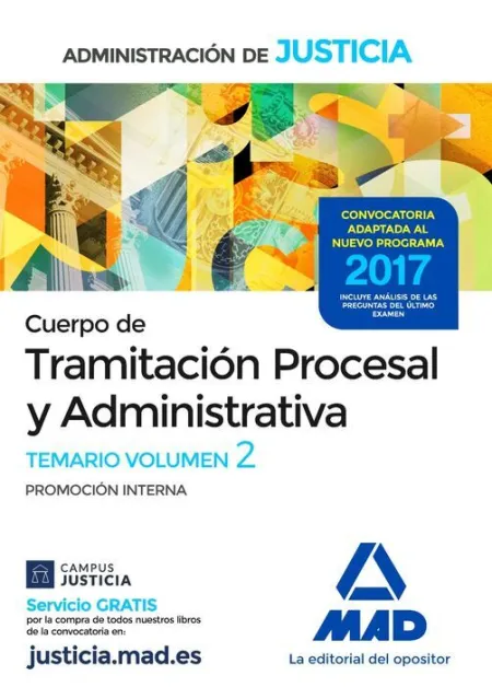 017 T2 (Interna) Tramitación Procesal y Administrativa Adminsitracion Justicia -Temario Promoción Interna