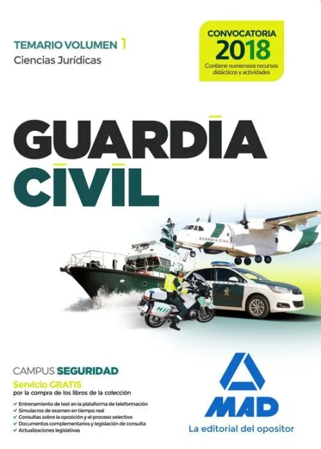 018 T1 Guardia Civil Ciencias Juridicas Temario