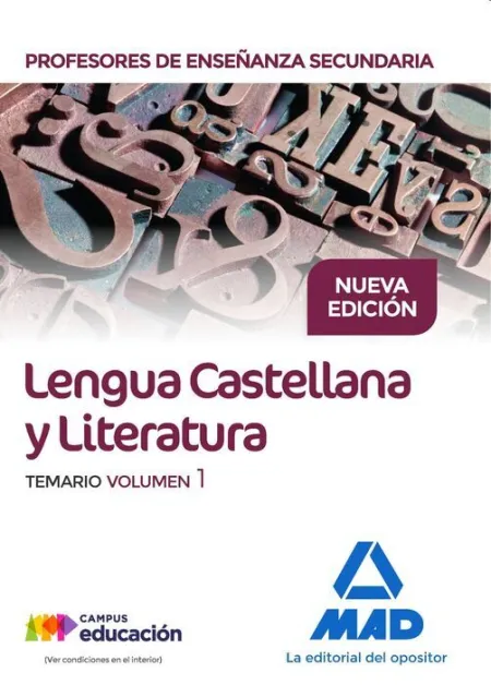 018 T1 Lengua Castellana y Literatura Profesores Enseñanza Secundaria