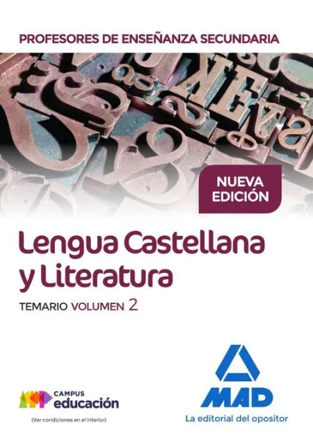 018 T2 Lengua Castellana y Literatura Profesores Enseñanza Secundaria